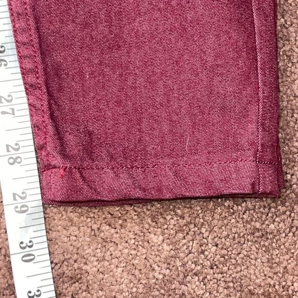 Toad & Co Womens Mid Rise Lola Slim Fit Straight Skinny Jeans Burgundy Sz 4 NWT - Picture 10 of 10